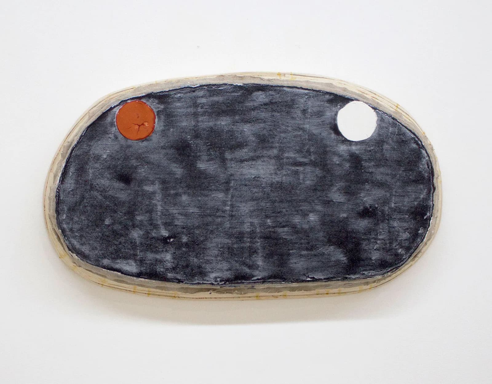 Otis Jones, Black Odd Shape, 2016 — shaped canvas